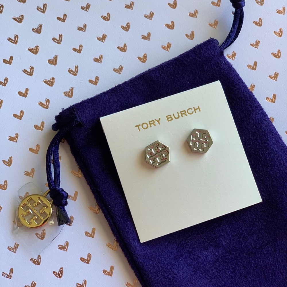 Hexagon Logo Stud Earring